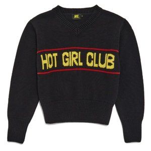 Me. Melody Ehsani Hot Girl Club Sweater Black Women's Size Medium